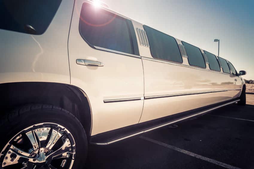 white limo under the sun